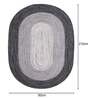 Grey Oic Robust Oval Braided Heavy 5X7 Ft Carpet