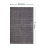 Grey Plain Solids Wool 4 x 6 Feet Machine Made Carpet