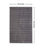 Grey Plain Solids Wool 5 x 7 Feet Machine Made Carpet