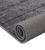 Grey Plain Solids Wool 5 x 7 Feet Machine Made Carpet