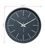 Grey Plastic 12-Inch Embossed Silent Numbers (Quartz Movement) Wall Clock