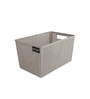 Grey Plastic Plastic Basket With Handle Desk Organizers