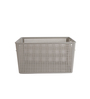 Grey Plastic Plastic Basket With Handle Desk Organizers