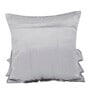 Grey Textured Poly Satin 16 x 16 Inches Cushion Covers (Set of 2)
