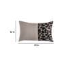 Grey Traditional Fabric 20 x 12 Inch Cushion Cover