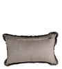 Grey Traditional Poly Canvas 20 x 12 Inches Cushion Cover