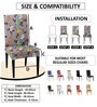 Grey Polycotton Floral 14x18 Inches Chair Covers (Pack of 6)