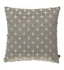Grey Floral Poly Cotton 16 x 16 Inches Cushion Cover