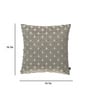 Grey Floral Poly Cotton 16 x 16 Inches Cushion Cover