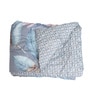 Grey Polycotton Floral 350 GSM Double Bed Reversible Quilted Comforter