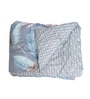 Grey Polycotton Floral 350 GSM Single Bed Reversible Quilted Comforter
