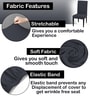 Grey Polycotton Solid 14x18 Inches Chair Covers (Pack of 6)