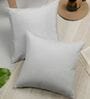 Grey Polycotton Solid 16x16 inches Cushion Cover Set of 2