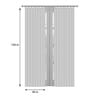 Grey Polyester Floral 9Ft Semisheer Eyelet Door Curtains (Pack of 2)