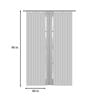 Grey Polyester Floral 8Ft Semisheer Eyelet Door Curtains (Pack of 2)