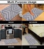 Grey Polyester 16x24 Inches Fluffy Bath Mat