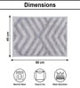Grey Polyester 16x24 Inches Fluffy Bath Mat