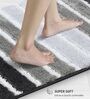 Grey Polyester 24X16 Inches Anti-Skid  Bath Mat