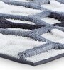 Grey Polyester 24X16 Inches Anti-Skid  Bath Mat
