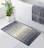Grey Polyester 24X16 Inches Anti-Skid  Bath Mat