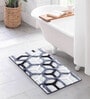 Grey Polyester 32X20 Inches Anti-Skid  Bath Mat