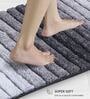 Grey Polyester 32X20 Inches Anti-Skid  Bath Mat
