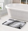 Grey Polyester 32X20 Inches Anti-Skid  Bath Mat