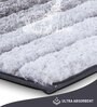 Grey Polyester 32X20 Inches Anti-Skid  Bath Mat