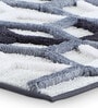 Grey Polyester 32X20 Inches Anti-Skid  Bath Mat