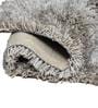 Grey Shaggy Polyester 3 ft x 5 ft Machine Made Carpet
