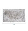 Grey Shaggy Polyester 3 ft x 5 ft Machine Made Carpet
