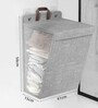 Grey Polyester 7 Ltrs Laundry Basket
