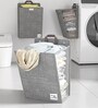 Grey Polyester 7 Ltrs Laundry Basket