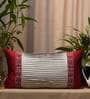 Grey Textured Polyester 22 x 12 Inches Cushion Cover
