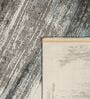 Grey Abstract Polyester 4 ft x 6 ft Machine Made Carpet