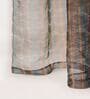 Grey Abstract Polyester 8 Ft Sheer Rod Pocket Door Curtain
