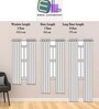 Grey Polyester Abstract 7ft Blackout Eyelet Door Curtains