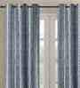 Grey Polyester Abstract 7ft Blackout Eyelet Door Curtains