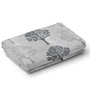 Grey Polyester Floral 7Ft Semisheer Eyelet Door Curtain (1 Pc)