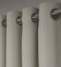 Grey Abstract Polyester 7 Ft Semisheer Eyelet Door Curtains (Set of 2)