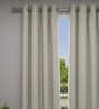 Grey Abstract Polyester 7 Ft Semisheer Eyelet Door Curtains (Set of 2)