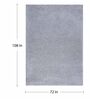 Grey Polyester Shaggy 9' x 6' Hand tufted Carpet