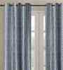 Grey Polyester Abstract 9ft Blackout Eyelet Door Curtains