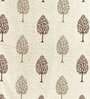 Beige Floral Polyester 9 Ft Semisheer Eyelet Door Curtains (Set of 2)