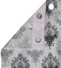 Grey Floral Polyester 9 Ft Semisheer Eyelet Door Curtains (Set of 2)