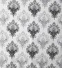 Grey Floral Polyester 9 Ft Semisheer Eyelet Door Curtains (Set of 2)