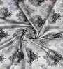 Grey Floral Polyester 9 Ft Semisheer Eyelet Door Curtains (Set of 2)
