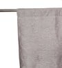 Grey Solid Polyester Blend 5 Ft Blackout Rod Pocket Window Curtain