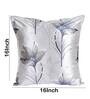 Grey Floral Polyester Blend 16 x 16 Inch Cushion Covers (Set of 5)