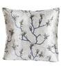 Grey Floral Polyester Blend 16 x 16 Inches Cushion Covers (Set of 5)